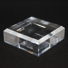 100 x 100 x 20 mm Base acrylic display bevelled angles mineral support Two pieces