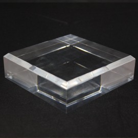 Acrylic base 100x100x30mm bevelled angles media for minerals